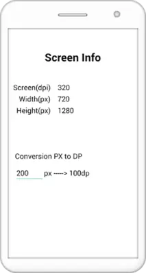 Resolution (PX->DP converter) android App screenshot 0