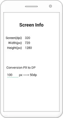 Resolution (PX->DP converter) android App screenshot 1