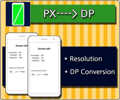 Resolution (PX->DP converter) android App screenshot 2